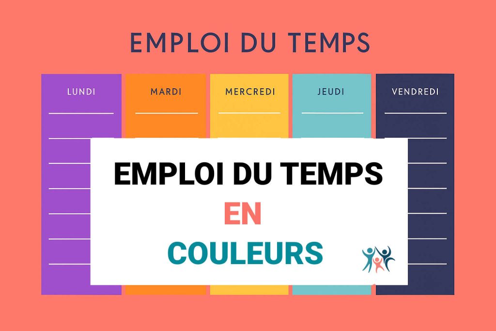 Un emploi du temps en couleur : quelle bonne idée ! emploi du temps couleur